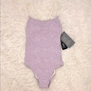 Anne Cole Lavender Lilac Floral One-Piece Swimsuit